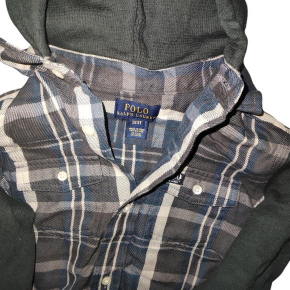 NWT Ralph Lauren Toddler Boys 3/3T Plaid Button Down Top. Blue Green - Picture 2 of 13